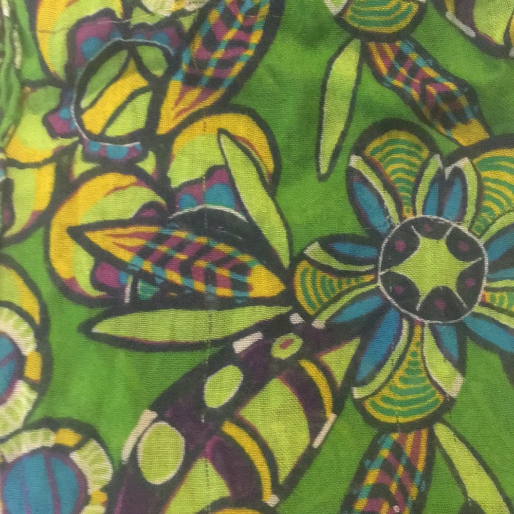 Green J.Crew Springtime Scarf - Picture 2 of 3